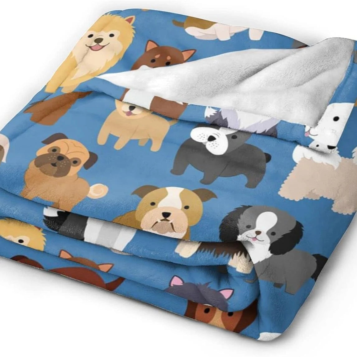 Custom Cute Dogs Animal Pattern Throw Blanket