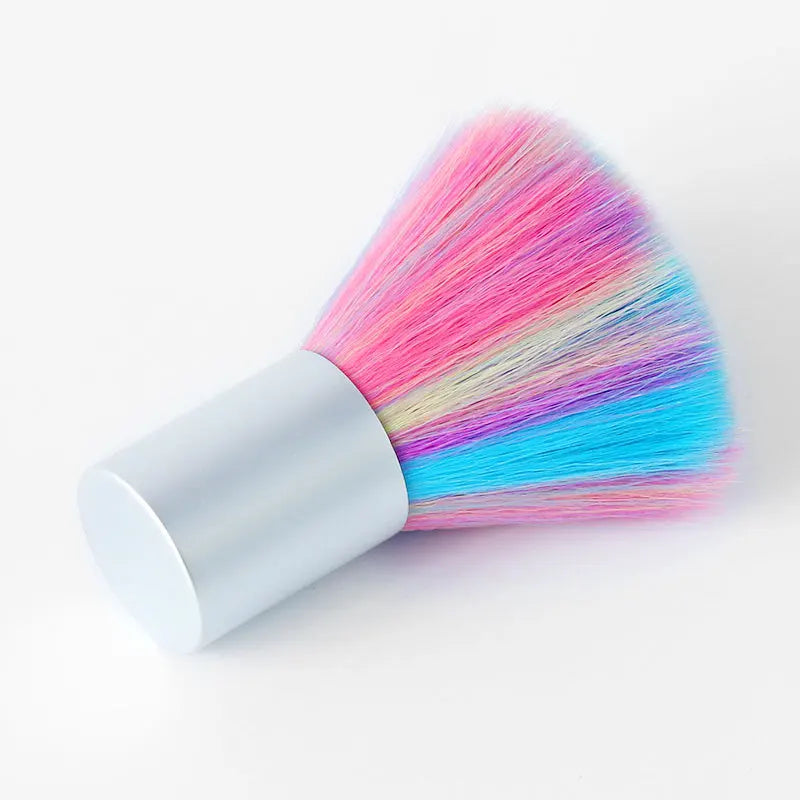 New Soft Kabuki Nail Art Dust Powder Remover Brush Tools Supplies Colorful Cleaning
