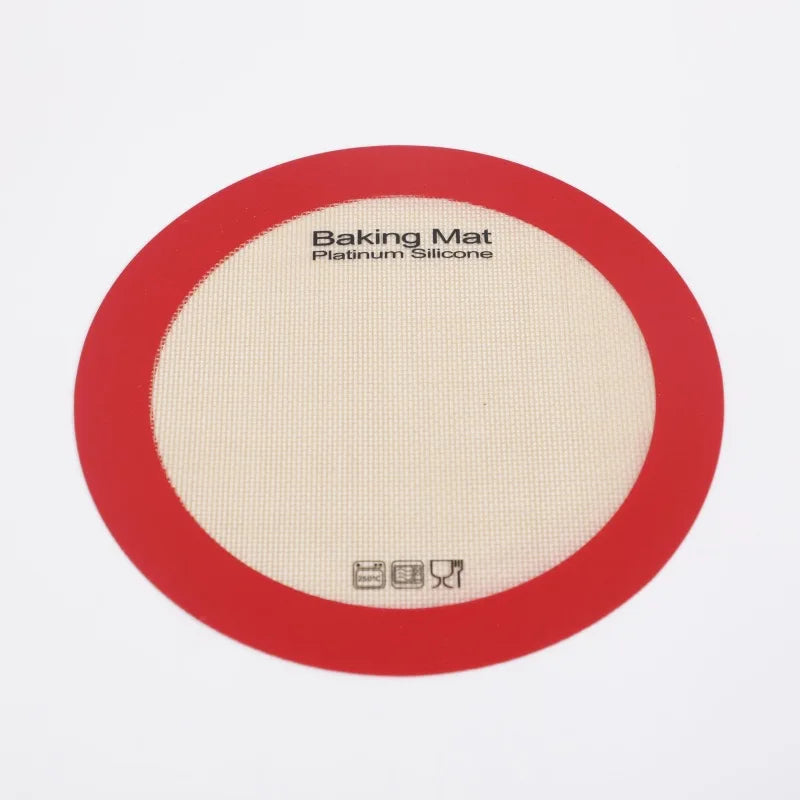 9-Inch Reusable Round Pizza Silicone Baking Sheet Non-Stick Glass Fiber Mat for Baking & Pastry Tools
