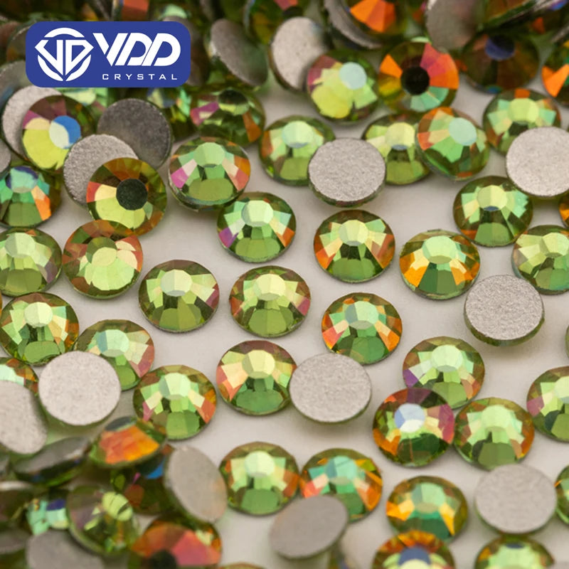 VDD 352 Magma-Peridot SS6-SS30 Glass Rhinestones Crystal Flat Back Glitter Strass Stones Diamond DIY Crafts Nail Art Accessor