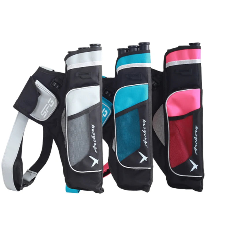 Arrow Bag Oxford Cloth Arrow Quiver 3 Tubes Single Shoulder Bag for Bow Arrow Archery Hunting Shooting Accessories