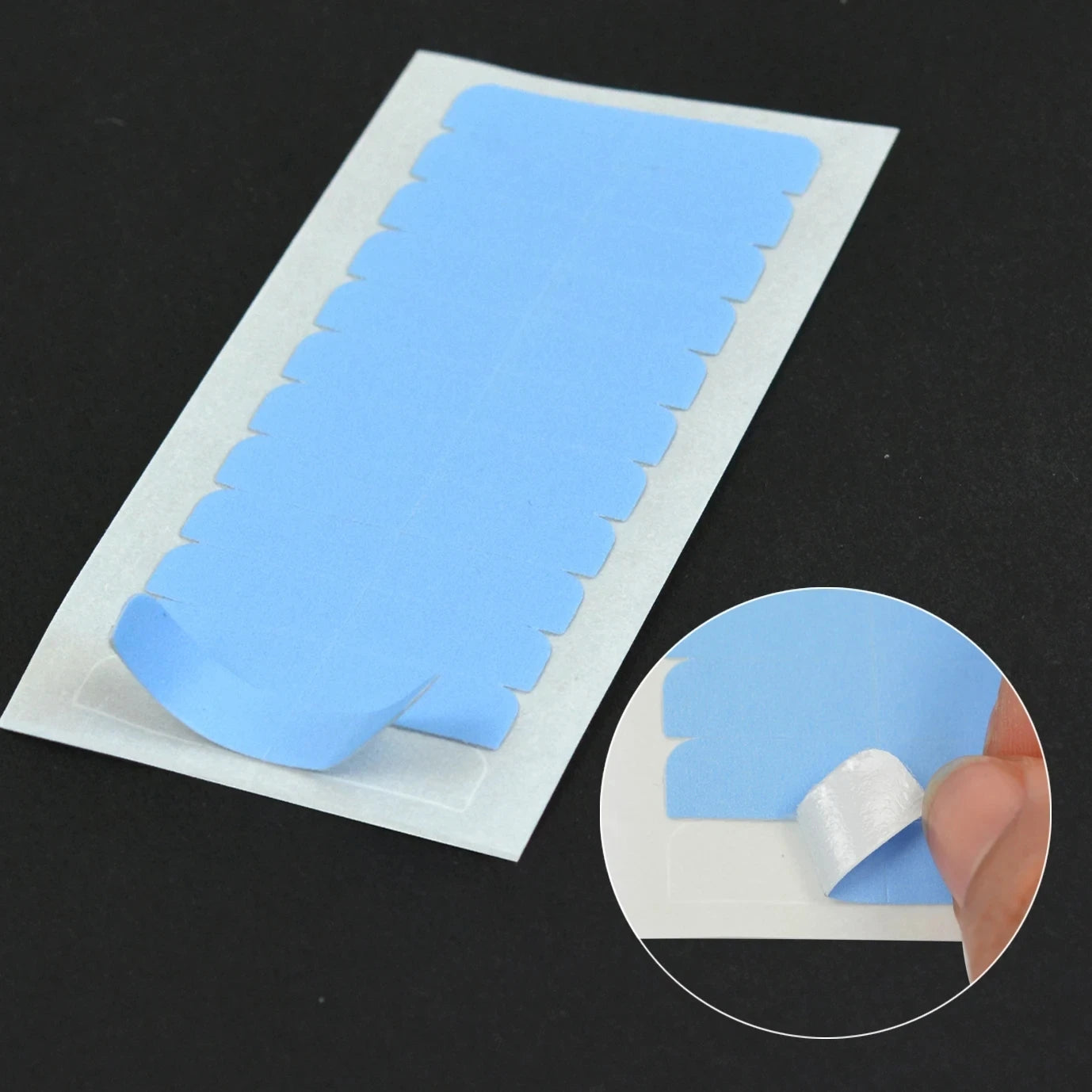 Super Tape Blue Double Sided Waterproof Lace Wigs Strong Adhesive Tape Strips for Lace Front Wig Toupee