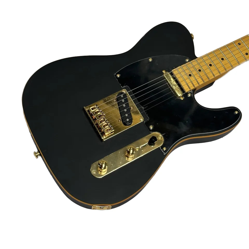 FD-Brand Black Mahogany Body 22-Fret 6-String Electric Guitar with Maple Neck Maple Fingerboard Gold Hardware TL-Electric Gui