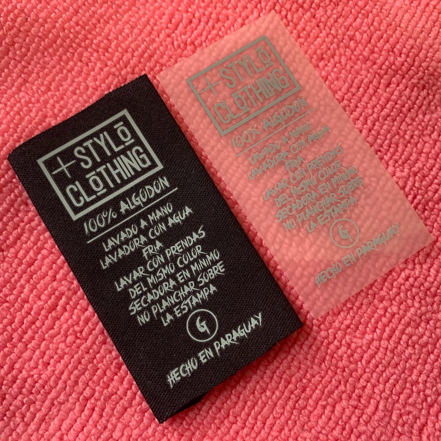 Inside Washing Care Neck Thermal Transfer Labelbrand Size Tagless Heat Transfer Label for Clothing