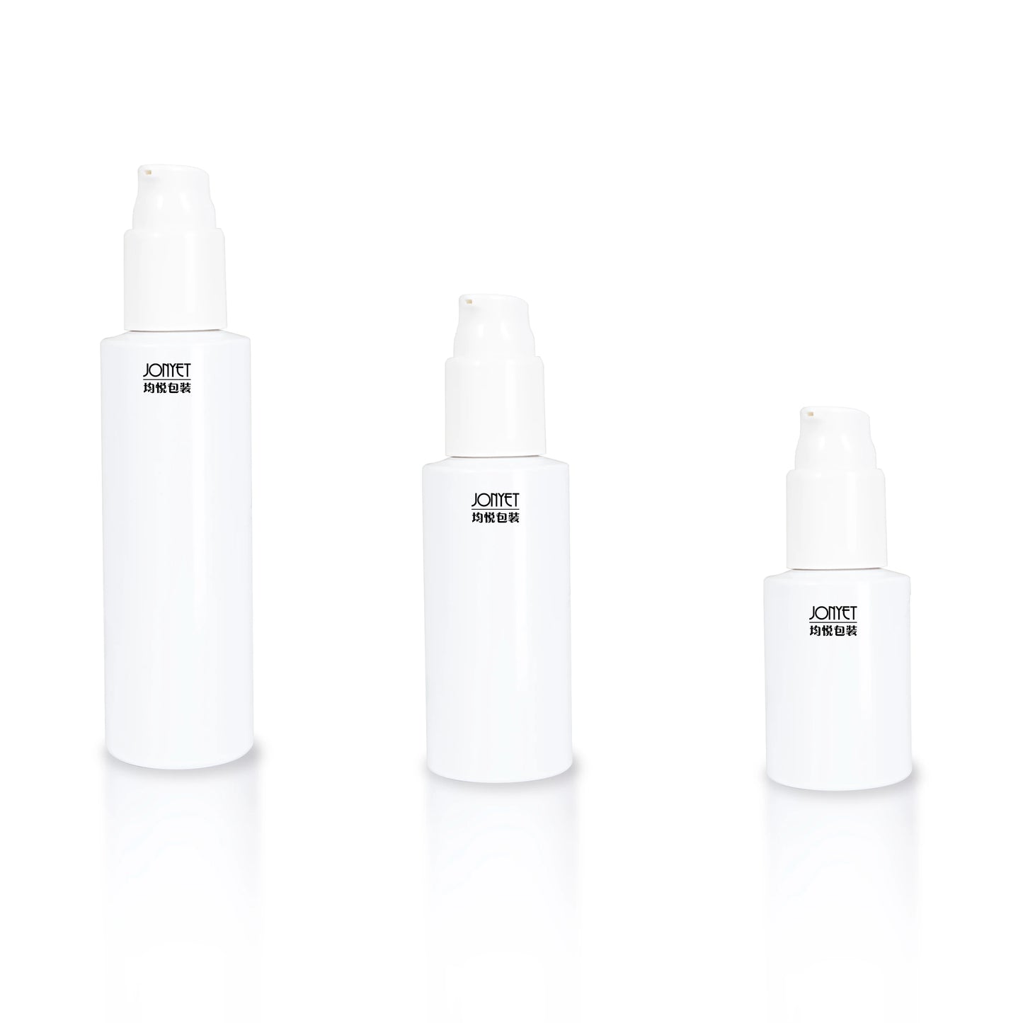 120ml Eco-Friendly Recyclable Plastic Cosmetic Packaging White Pump Cream Bottle with Seal for Facial Skin Lotion Gel