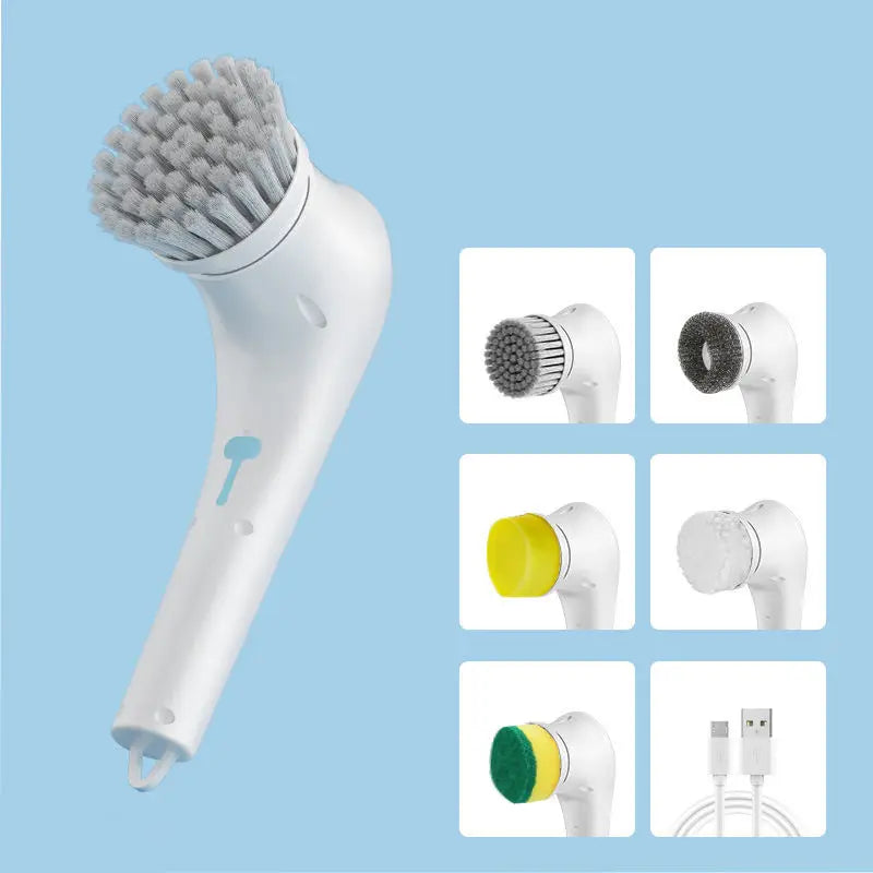 Dish Washing Gun Electric Spin Scrubber Sink Cleaner Bathroom Bathtub Kitchen Cleaning Brush