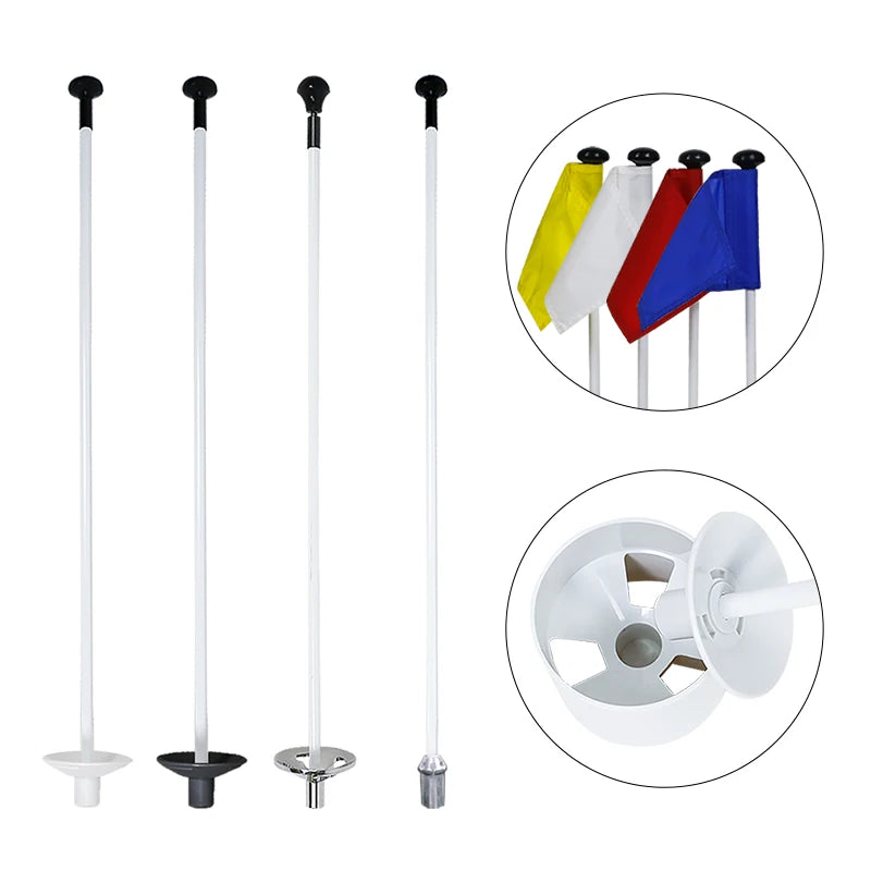 Konday Customized Golf Putting Green Flag Mini Practice Golf Flag Stick Set with Golf Hole Cup Fiberglass/Plastic 81cm