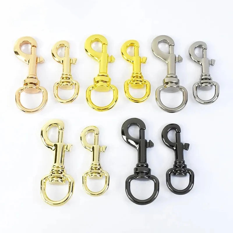Meetee BK130 12/15mm DIY Bag Accessories Zinc Alloy D Ring Hook Key Chain Leather Bag Strap Replaceable Metal Clasp Dog Buckl