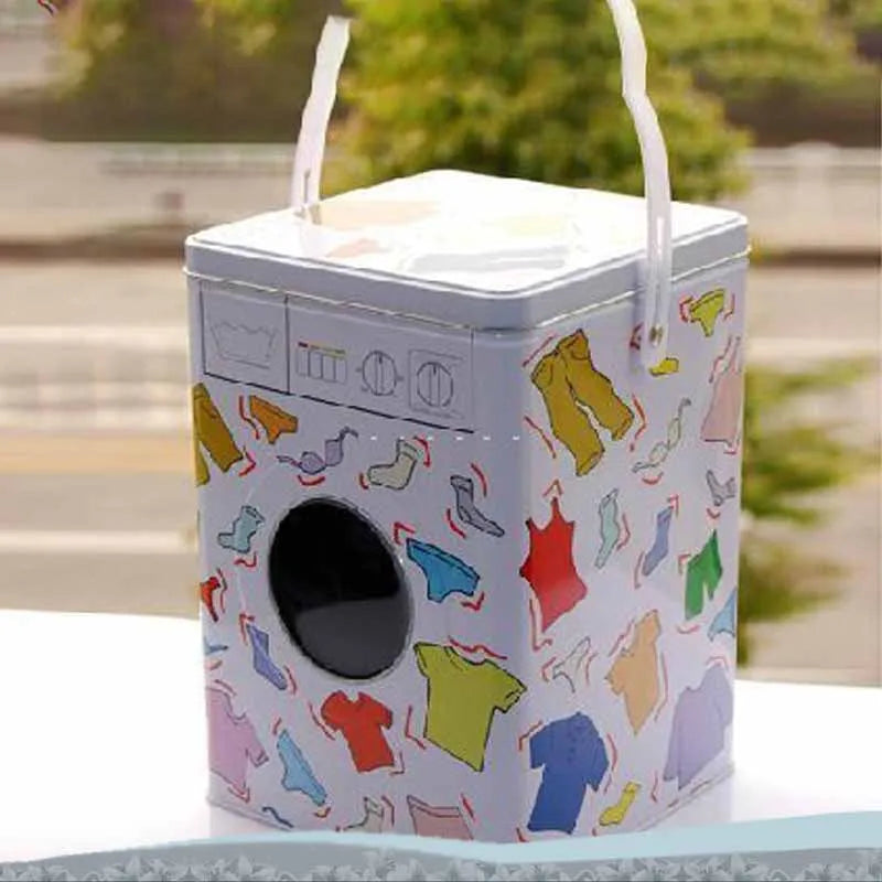 Laundry Detergent Container Metal Laundry Powder Soap Dispenser Modern Detergent Powder Storage Tin