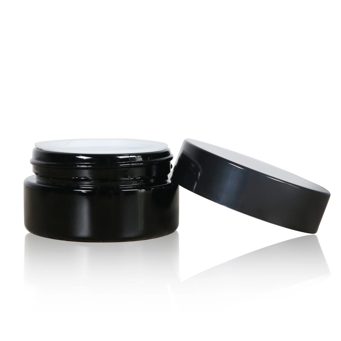 30g UV Black Violet Glass Jar Airtight Black Violet Glass Jar with Childproof Lid 30g Black Concentrate Violet Glass Jar