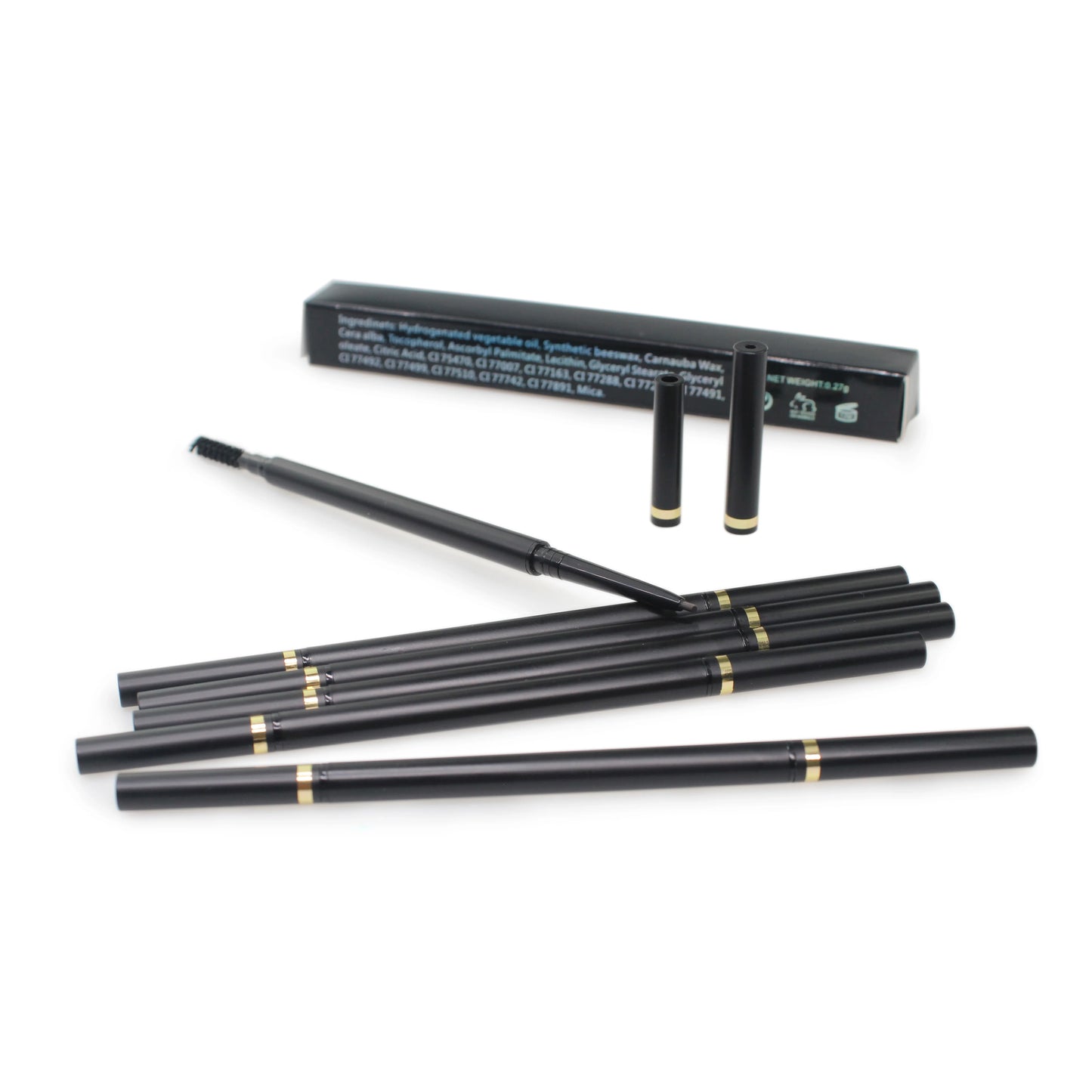 Wholesale Cruelty-Free Vegan Organic Waterproof Eyebrow Pencil Brush Custom Logo Private Label Gel Mineral Organic Vegan