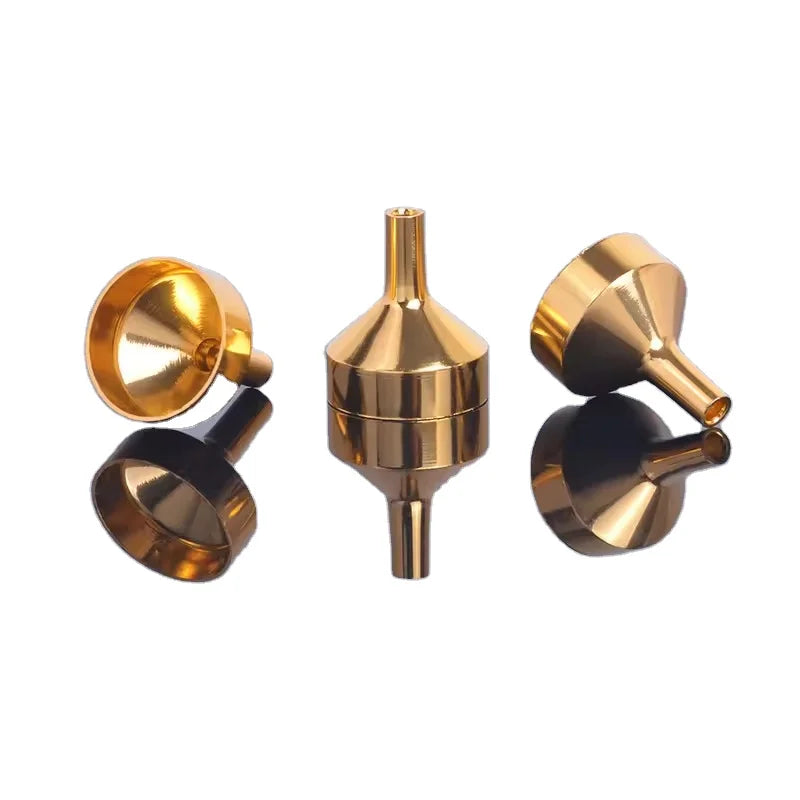 MUB Perfume Filling Tools Luxury Metal Funnel Gold Silver Black Mini Funnel for Perfume Oil Bottle