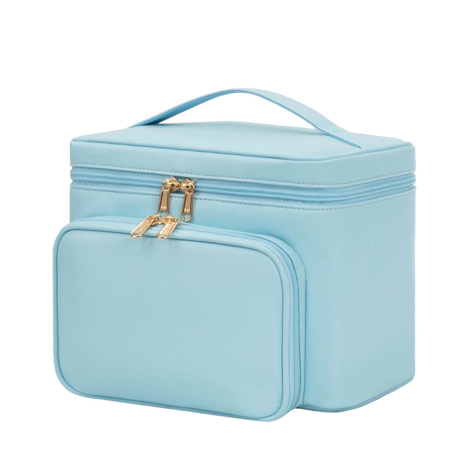 ReIaveI PU Leather Makeup Bag Large Capacity Cosmetic Storage Bag Portable Handbag Travel Toiletry Makeup Box