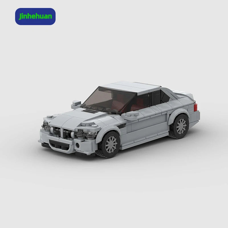 Creative New Best Children's Diy Grey Sport Car Moc Bricks Model for Boy Gift Car Eco-Friendly Building Block Sets