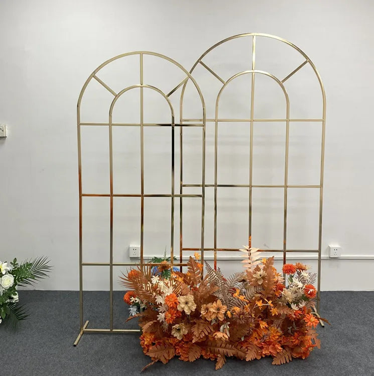 Iron Arch Backdrop Stand 6 FT Reusable Golden Balloon Arch Wedding Birthday Party Valentine Background Decoration