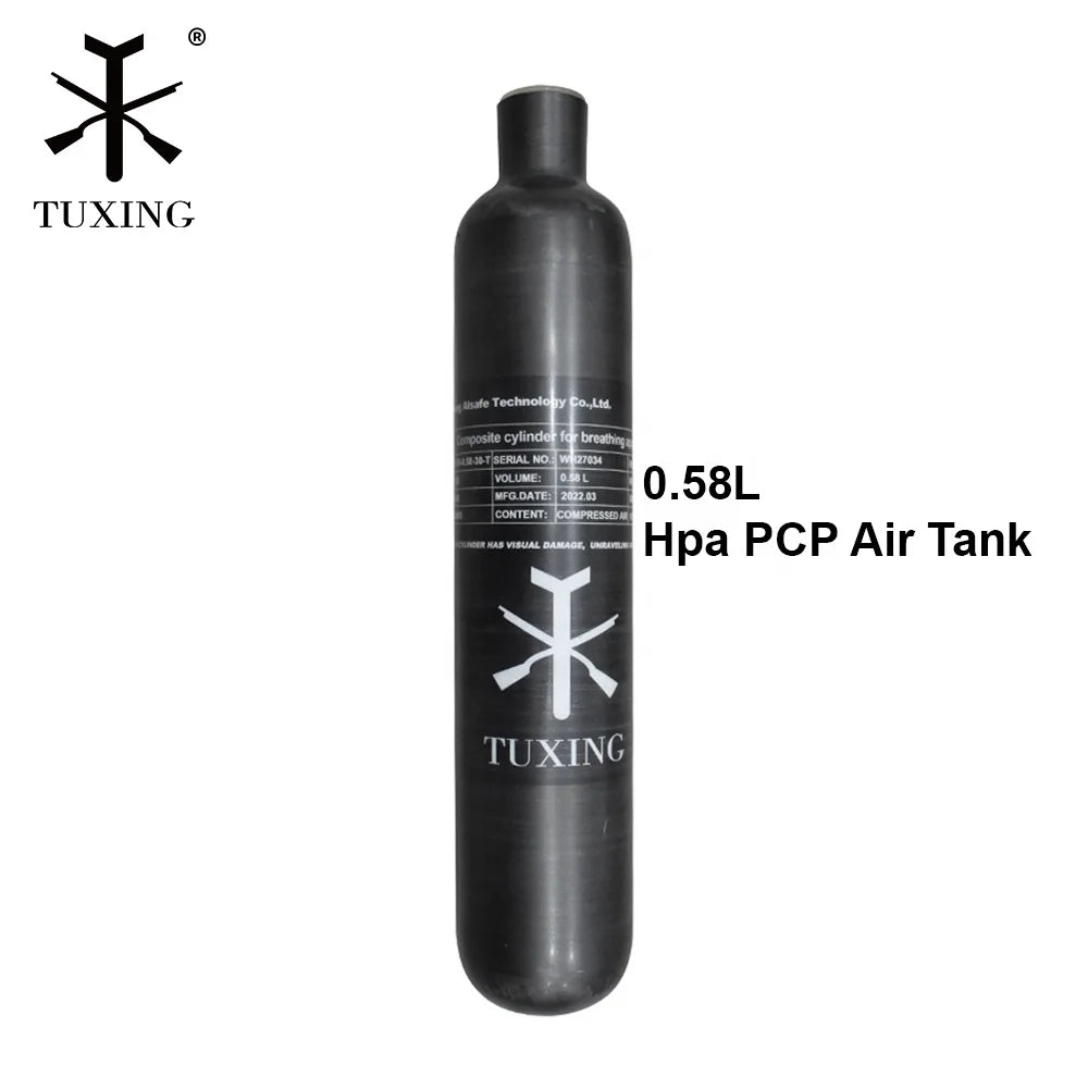 TUXING Chinese Manufacture 580cc High Pressure 30mpa 4500psi 300bar PCP Home Use Outdoor Sports Carbon Gas Cylinders Air Tank