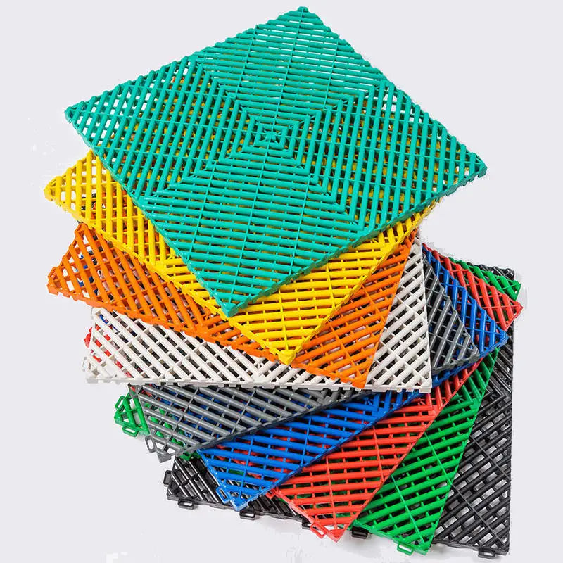 Interlocking  Floor Tiles for Garage & Car Wash Workshop - Waterproof Modular Design Easy Installation Durable Parking Floor
