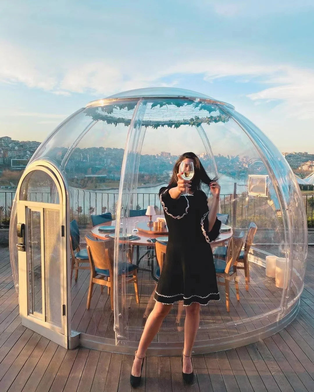 Innovative Transparent Bubble Tent Full House Eco-Friendly Prefab for Glamping Igloo Dome Style Trade Show Tents