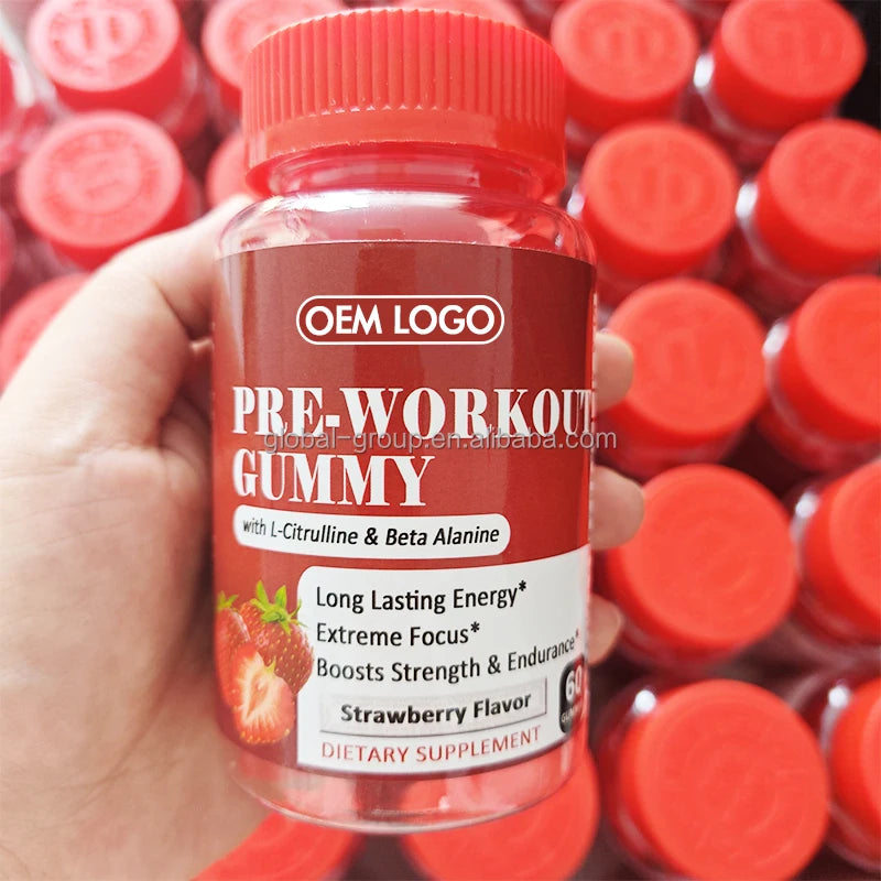 OEM Private Label Vegan Dietary Supplement BCAA Gummy Vitamins C Bcaa Pre Workout Gummies