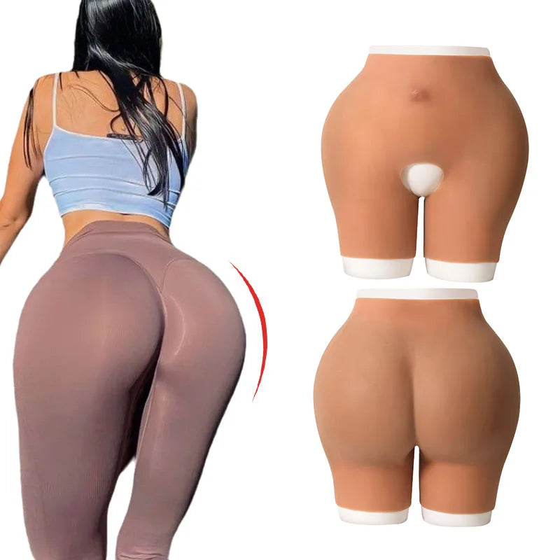5XL Women Plus Large Size Huge Fake Butt and Hip Silicon Buttocks Thicker Panties Sexy Lady Underwear Fesse Booty Lift up