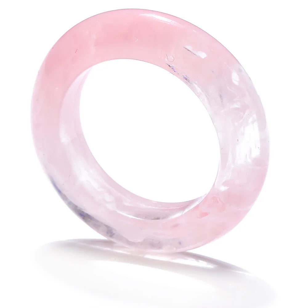 2025 Hot Sale Special Design Geometric Stackable Rings Ring Set Creative Vintage Simple Resin Rings for Women Men