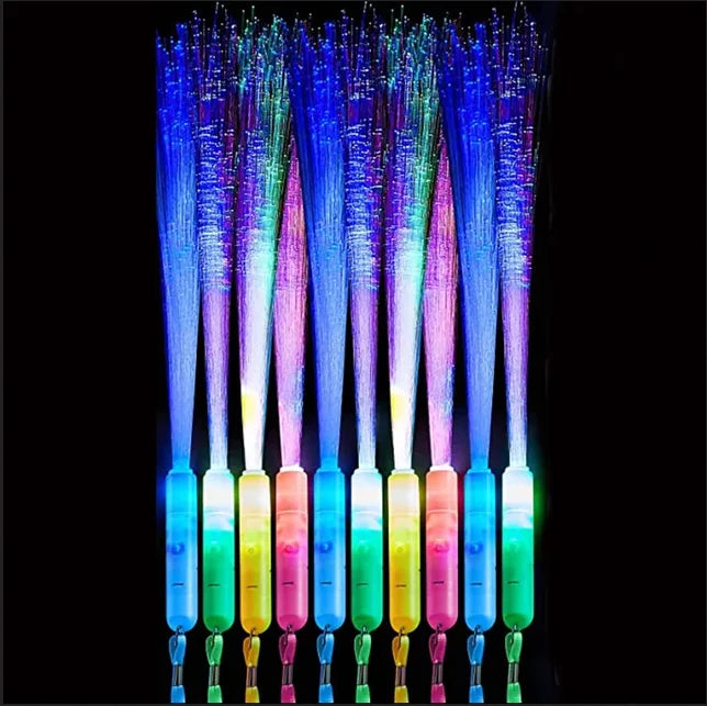 Novelty Led Light up Stick Glowing Fiber Toy Valentines Day Luminous Prop Christmas Birthday Wedding Party Gift Glow Sticks