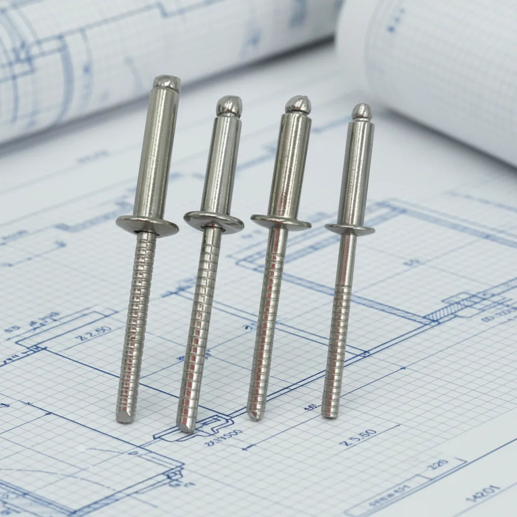 SUS 304 Stainless Steel Rivets Dome Head Pop Rivets 5/32 3/16 Open End Blind Rivets With Thread Mandrel Pull Screw Blind Rive