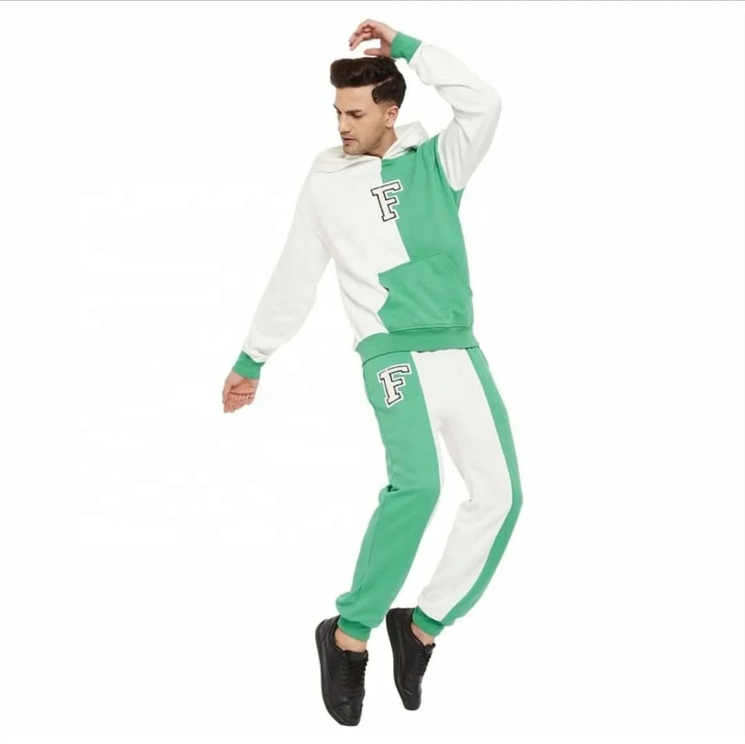 KY New Street Heavyweight Hoodies Mens Big and Tall Jogger Sets Chenille Embroidery 100%cotton Tracksuit for Men