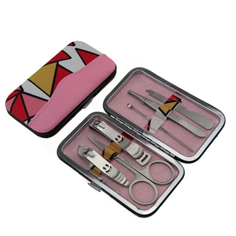VW-MS-1202 Luxurious Professional Portable Travel Case Gift Set Stainless Steel Nail Scissors Clipper File Cuticle Manicure