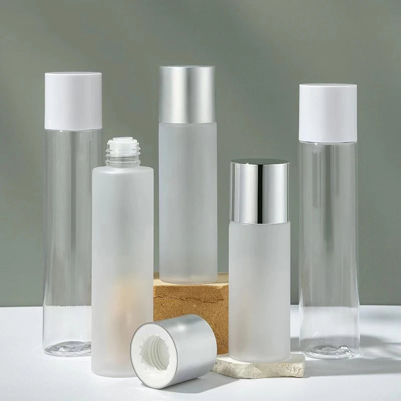 100ml/120ml/150ml Frosted Empty PET Toner Bottles with Screw Cap for Skin Care & Face Cream Packaging (OEM/ODM Screen Printin
