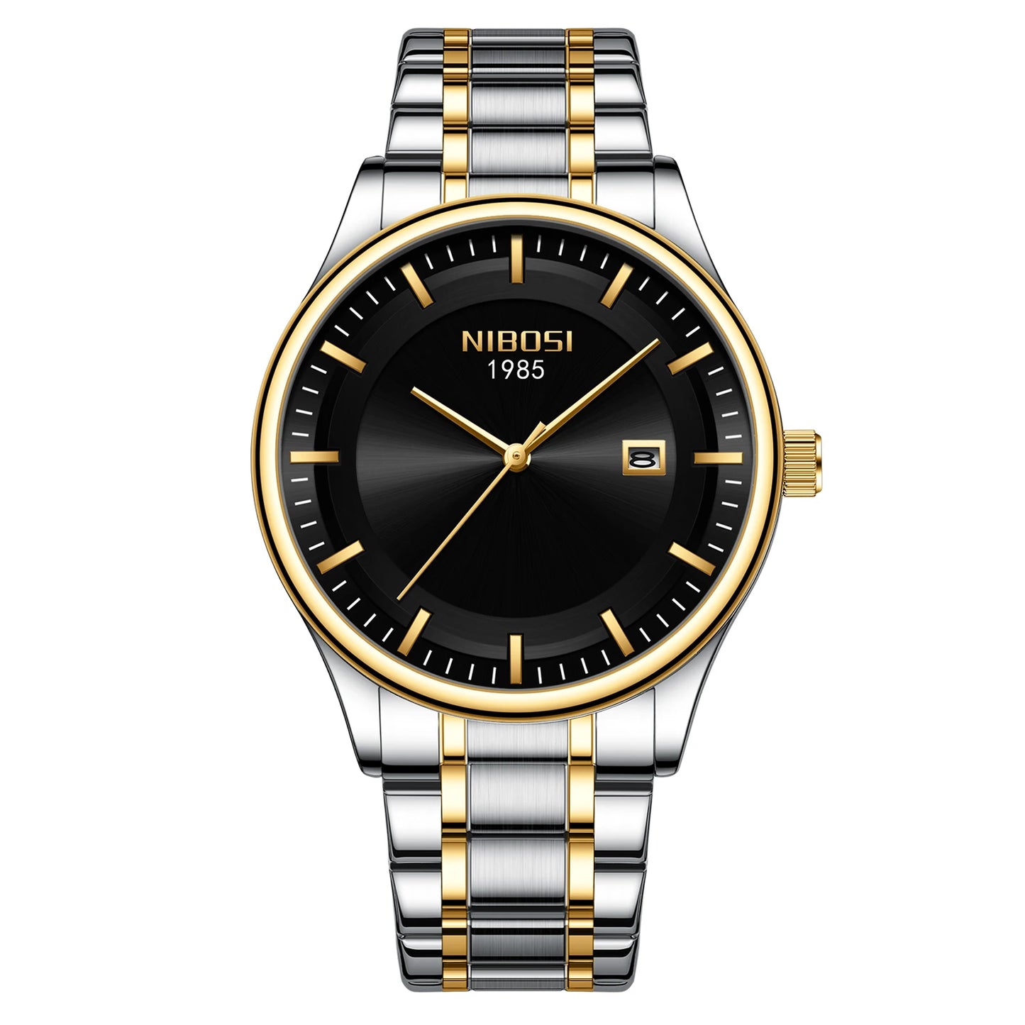 NIBOSI 2631 Wholesale Fashion Simple Design Stainless Steel Business Quartz Watches Men Luxury Alloy Wrist Watches for Man