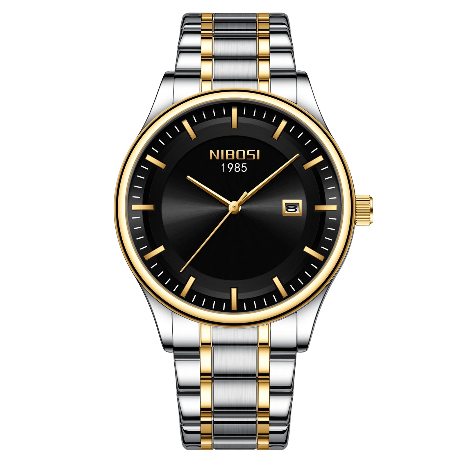 NIBOSI 2631 Wholesale Fashion Simple Design Stainless Steel Business Quartz Watches Men Luxury Alloy Wrist Watches for Man