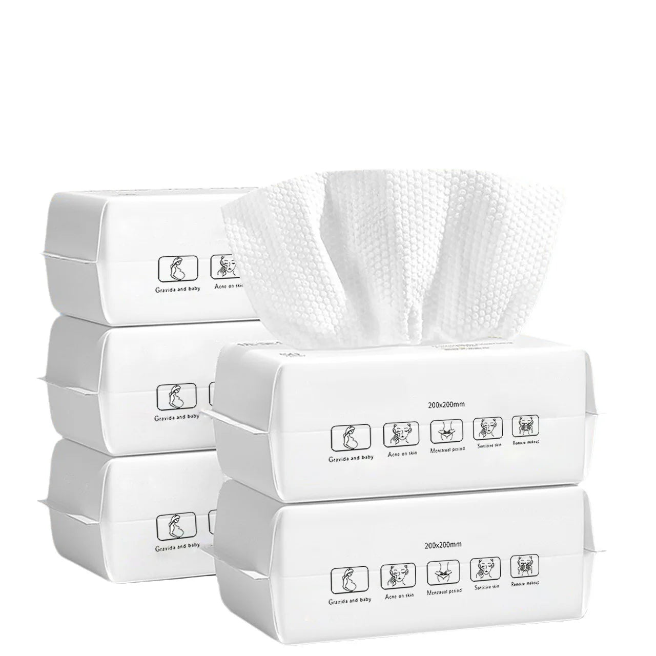 Soft Face Towel Disposable Thick Makeup Removing Clean Tissue Facial Dry Wipes for Skin Care