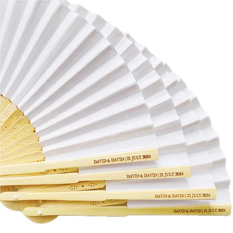 Cheap White Wedding Fans  Souvenirs Gifts Paper Folding Fans