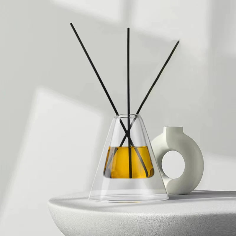 Wholesale  Luxury Empty Clear Glass Diffuser Bottle Perfume Aroma Diffuser Glass Bottle for Home Decoration
