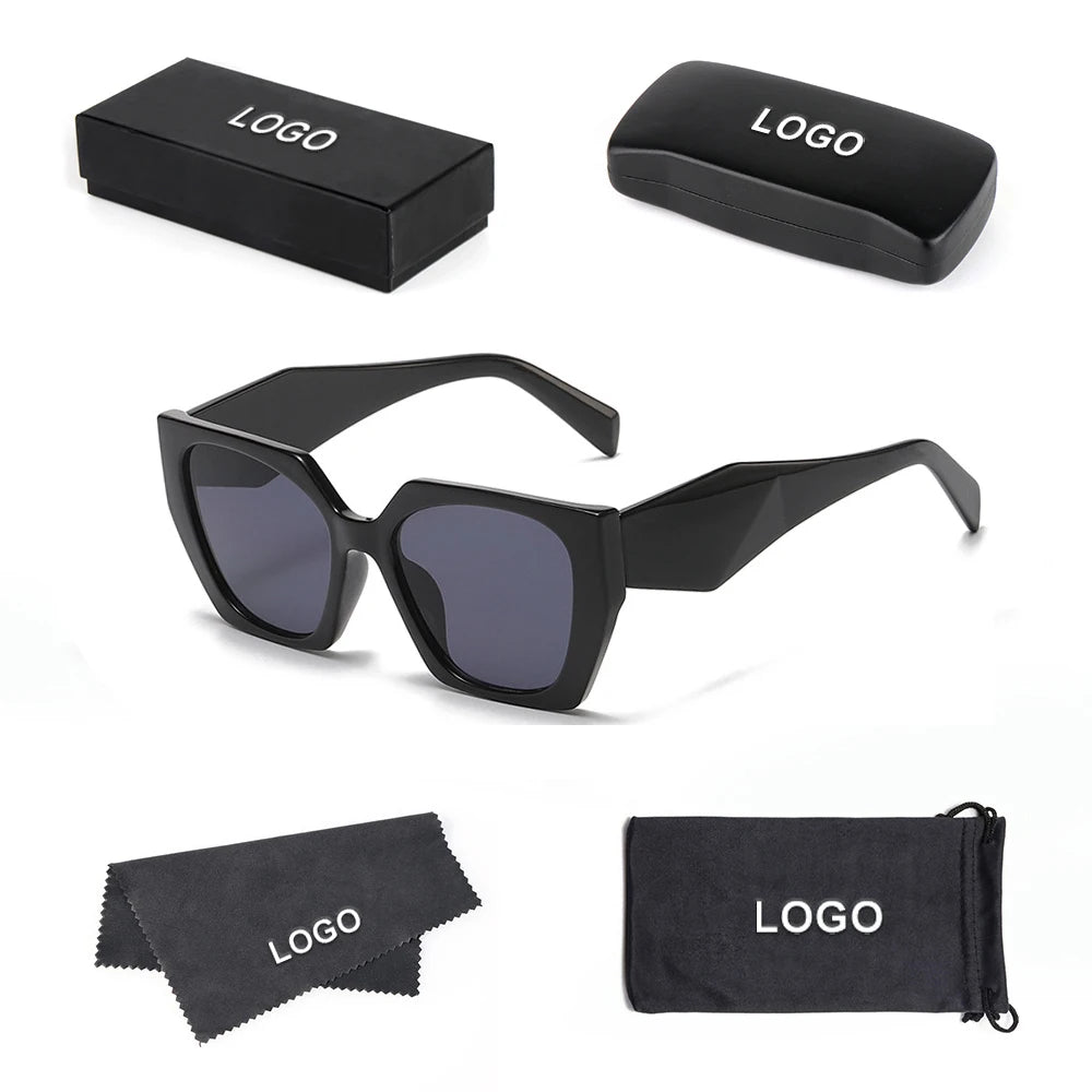 2024 New Fashion Cat-eye Wide Mirror Leg Sunglasses Female Sense Ins Foreign Trade Wholesale Sunglasses UV Protection for Wom