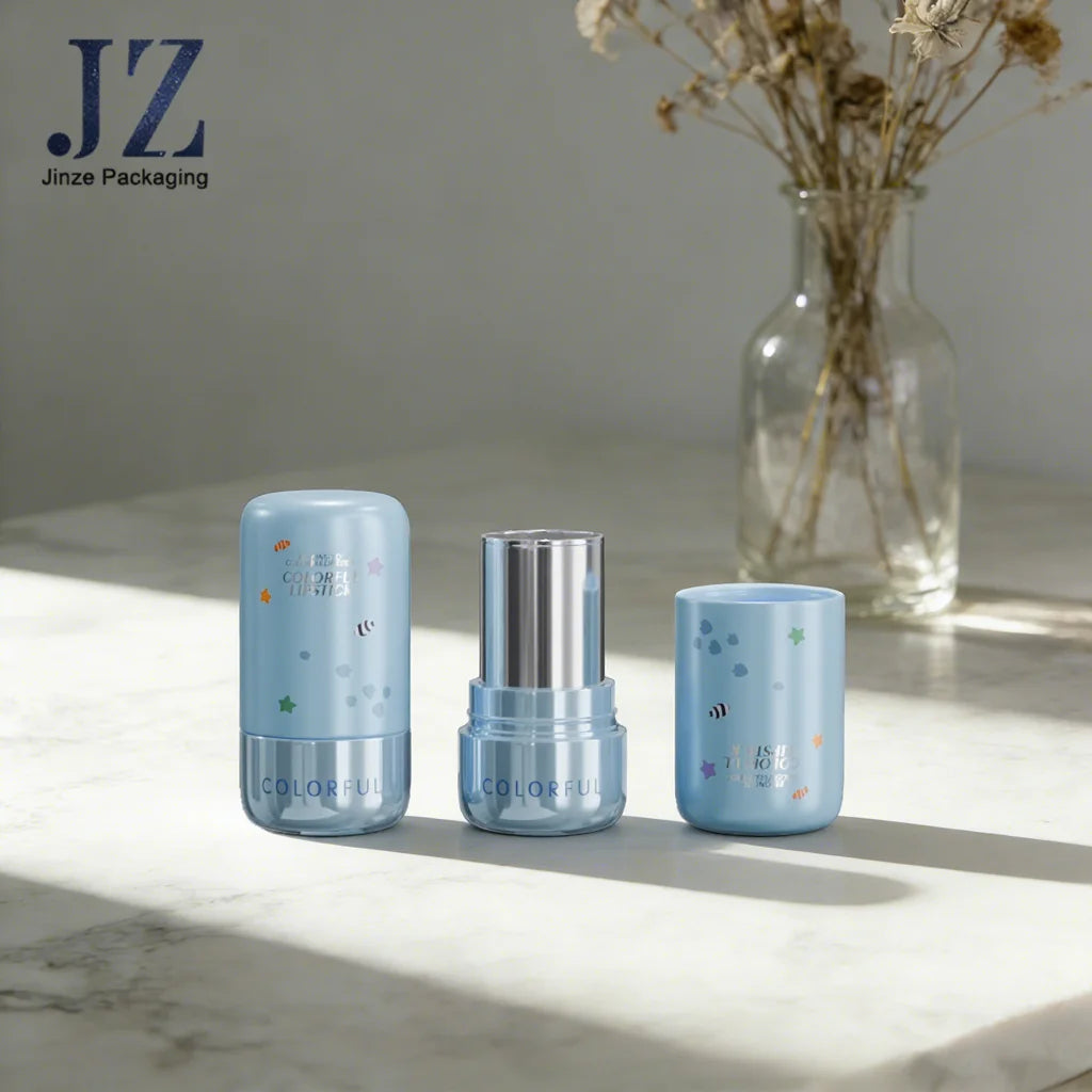 Jinze Ready to Ship Round Shape Colorful Plastic Foundation Tube Packaging Custom Design