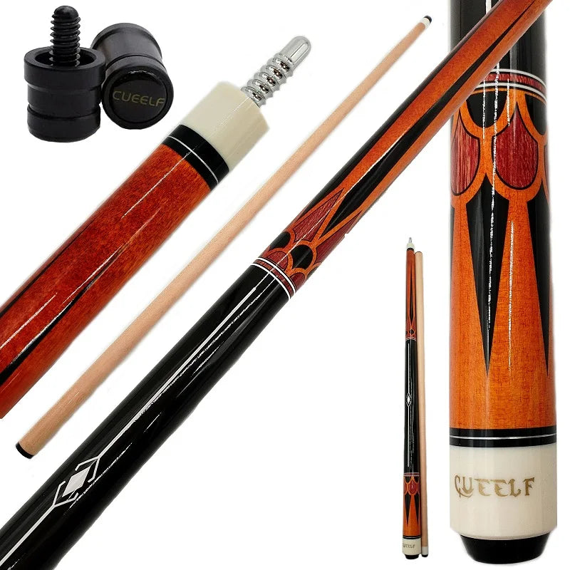 For Professional Carom Pool Cue Stick Stainless Steel Joint Canadian Maple Wood 1/2 Split Center Joint 530-540g Weight
