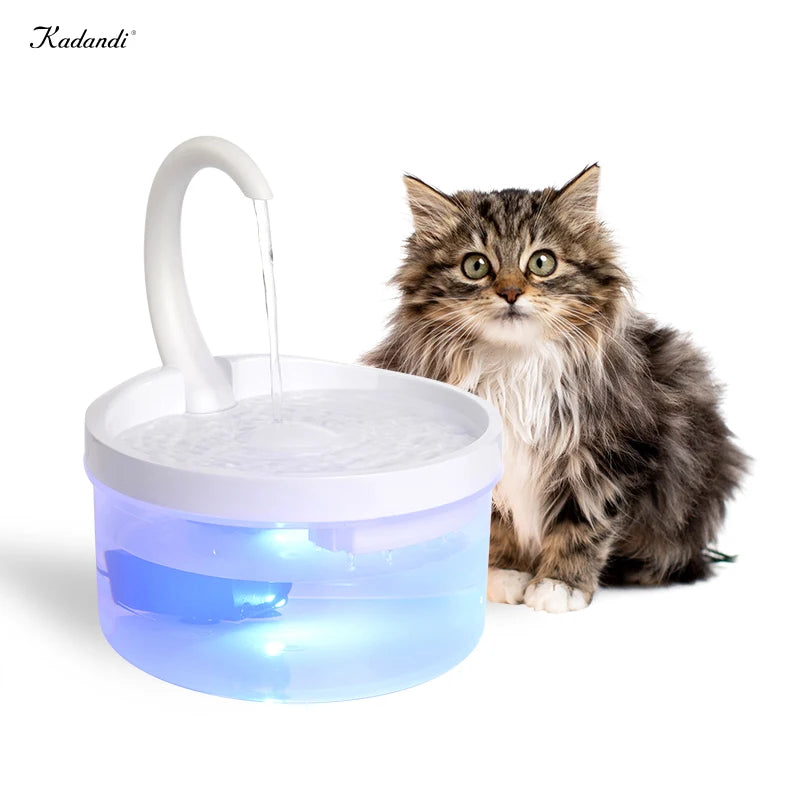 Automatic Pet Cat Water Dispenser With Battery-Operated Replacement Filter Popular Small PP Bowl for Cats and Dogs Bottle Sha