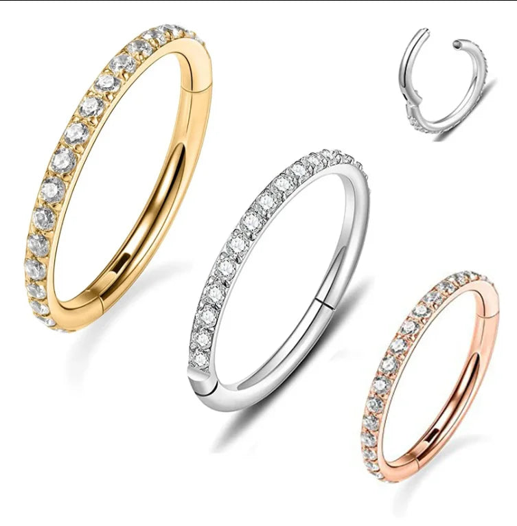 Wholesale 316L Stainless Steel Diamond Nose Ring Multi-Functional Nose Ring for Men and Women Body Piercing