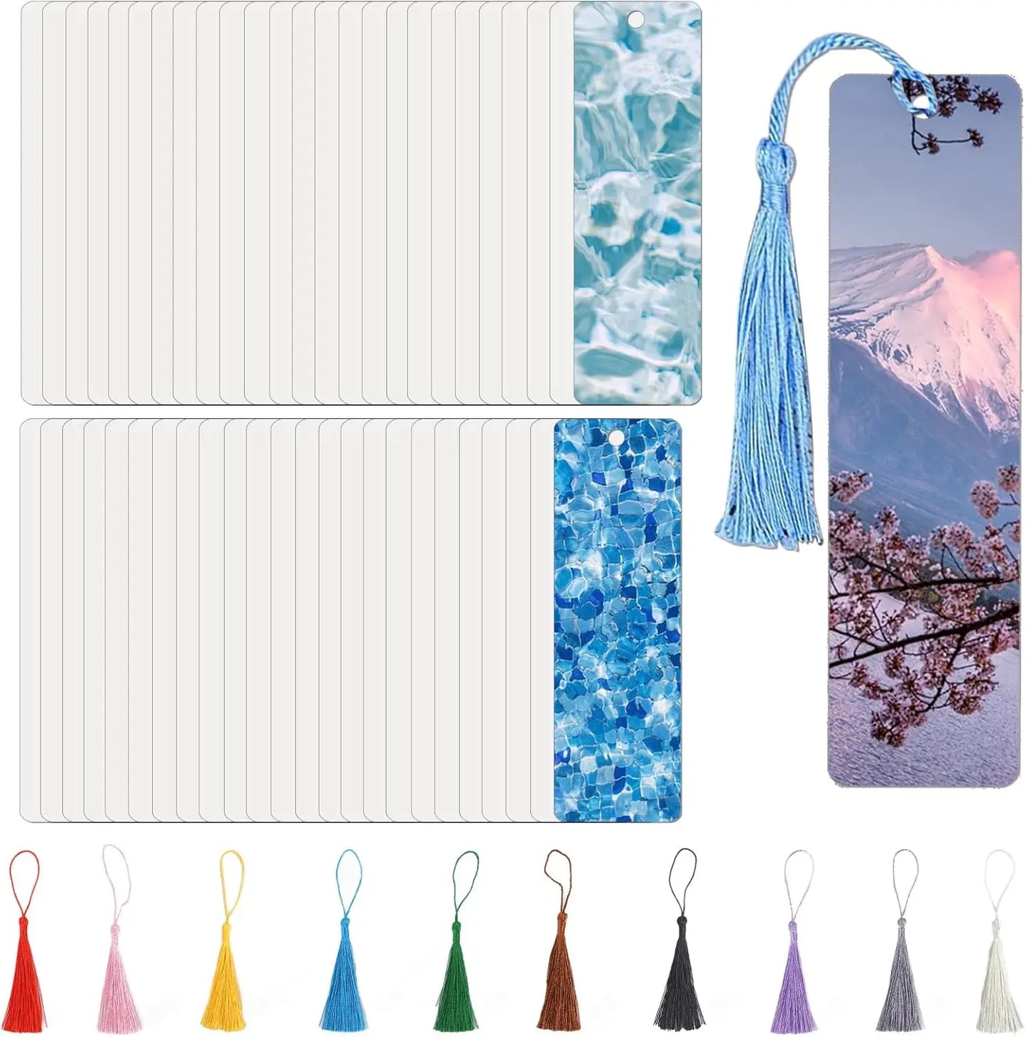 Home Decoration Office/School Supplies Sublimation Metal Bookmarks With Tassel for Souvenir Gift