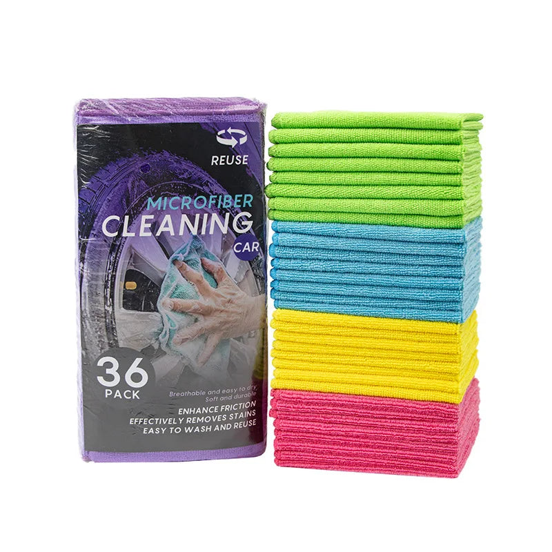 36 Pcs High Quality Car Washing Thickened Microfiber Towels Absorbent Cleaning Car Towels