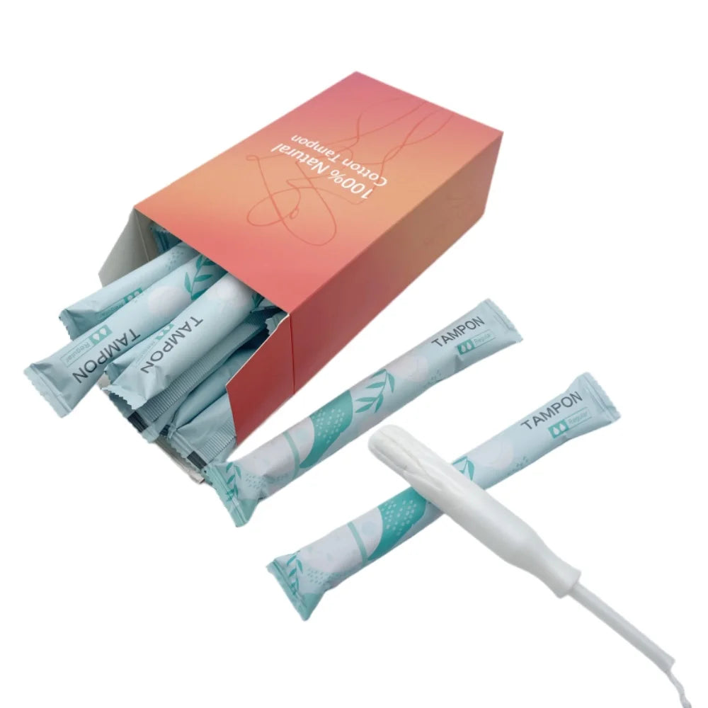 Hygienic Biodegradable Women Applicator Tampon  Cotton Applicator Tampon