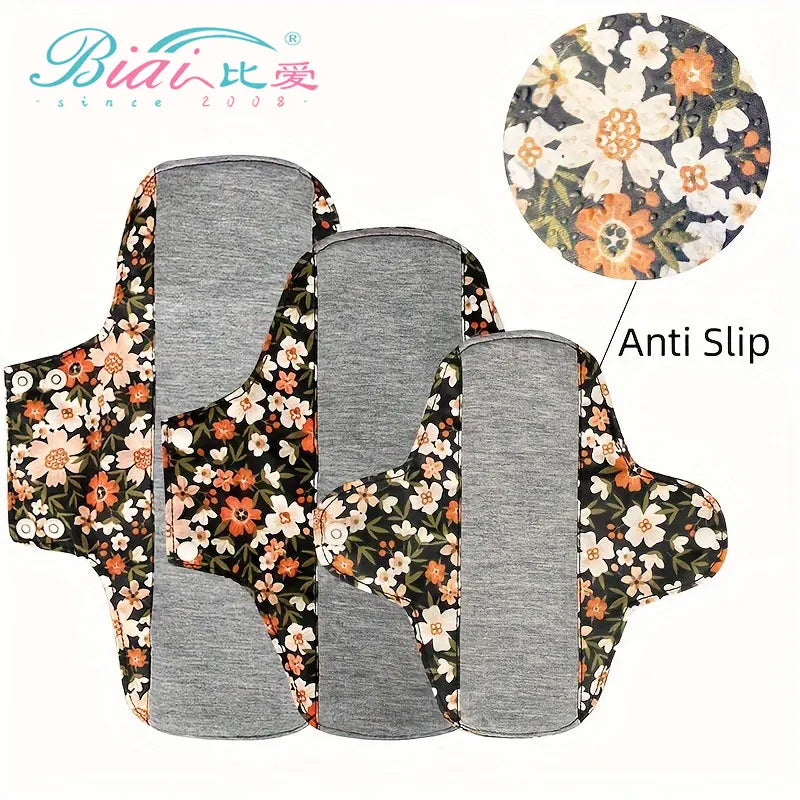 Anti-Slip 22*28Cm Reusable Sanitary Pads Graphene Absorption Capacity Washable Panty Liners Soft Cloth Menstrual Pads for Wom