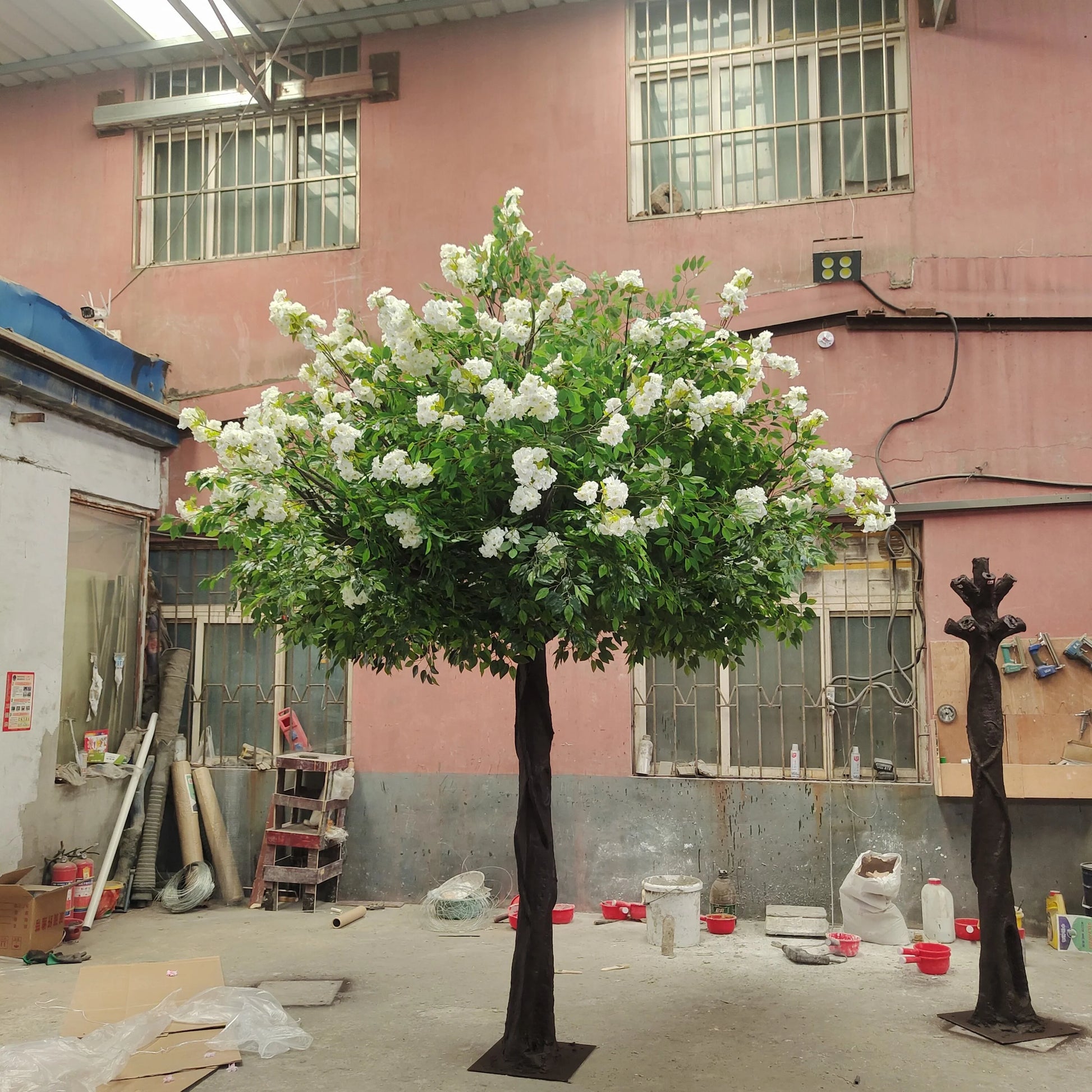 JCF119  White Fake Japanese Cherry Blossom Tree Wedding Decoration Table Centerpiece Artificial Tree Plant