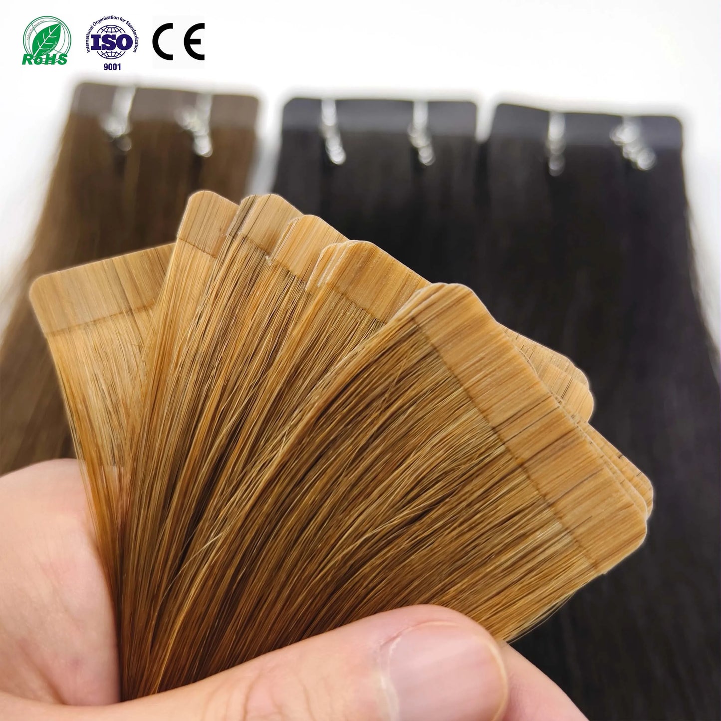 Wholesale  Supply Salon  Color Double Drawn Human Hair Vendors Injected Tape in Human Hair Extensions Tape in Extensions