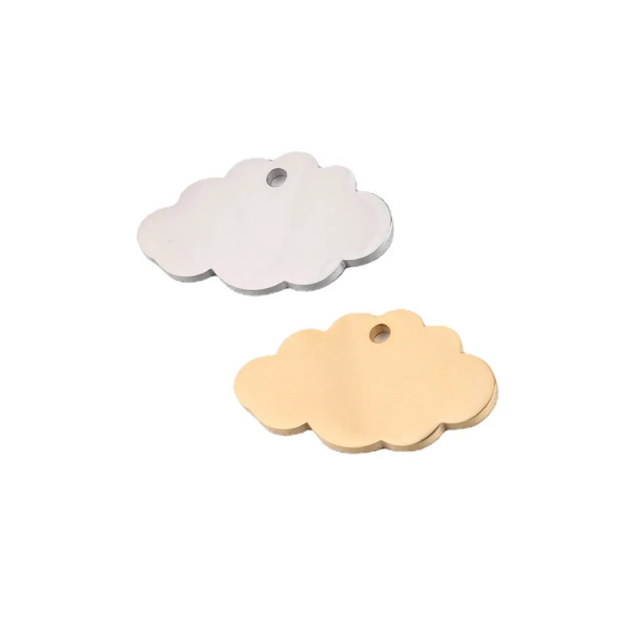 Stainless Steel Cute Cloud Pendant Mirror Polished Cloud Charms for DIY Bracelet Necklace Jewelry Marking