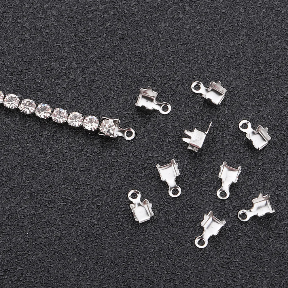 GP Stainless Steel End Chain Crimp Clasp for High-Quality Handmade Jewelry Making Findings Wholesale