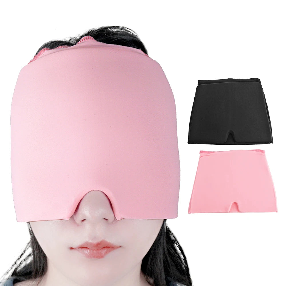 Migraine Relief Cap Ice Head Wrap Headache Relief Hat Gel Ice Cold Pack for Pain Relief