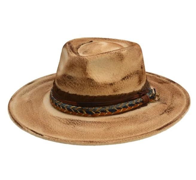 LR315B  New  Fashion Style Winter Autumn  Vintage  Fedora  Hat Big  Wide Brim England Formal Hats